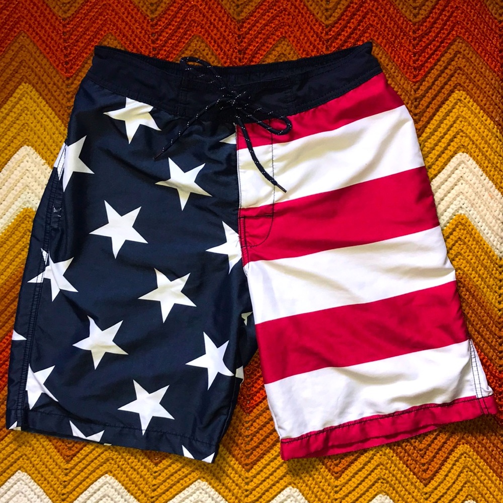 American Flag Swimming Shorts